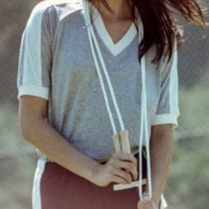 Camp Collection Small Heathered V-neck Tee